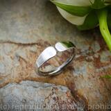 Chunky Minimalist Adjustable smooth sterling silver ring - size14 (UK Z 3)