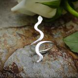 Snake adjustable ring - Sterling Silver - size 5 to 7 (UK J1/2 to O)