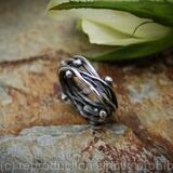 Vine ring, sterling silver, small, size UK H, US 3.75, EU 46