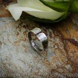 Chunky Minimalist Adjustable textured sterling silver ring - size 4 1/4 (UK I)