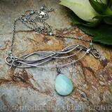 The Vine necklace - Sterling silver and Amazonite