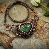 Emerald and copper neckpiece