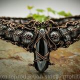 Copper and Hematite crown - converts into a necklace 