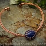Viking neck torc with Lapis Lazuli