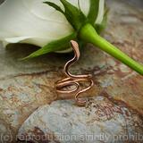 Handcrafted Copper Snake Ring – Adjustable Serpent