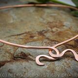 Copper Snake Torc Necklace – Interlocking Handmade Serpent Choker