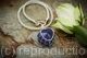 Sapphire and sterling silver heart necklace