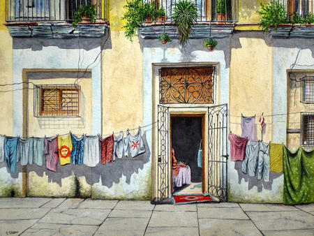 WASHING LINES, Havana, Cuba