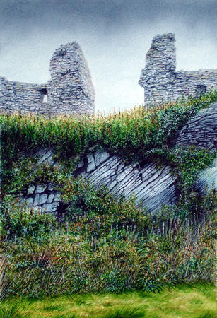 Landscape at Dundrum Castle