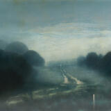 Dawn holding off the sky