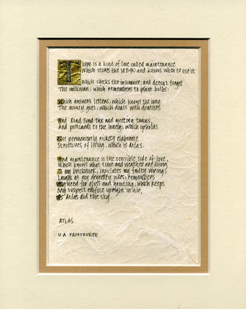 ATLAS poem original calligraphy