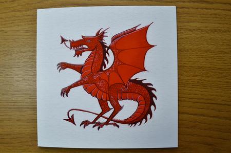 Red Dragon greeting card