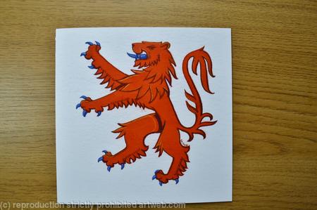 Lion Rampant greetings card
