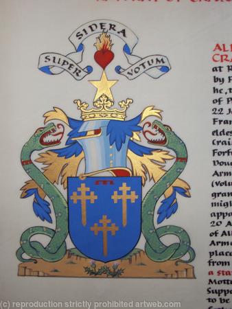 Supporter coat of the Arms of Alexander Rattray of Craighall-Rattray and of that Ilk, younger
