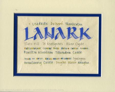 Original Calligraphy - Lanark
