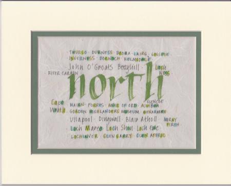 Scottish Calligraphy - Northern Scotland placenames
