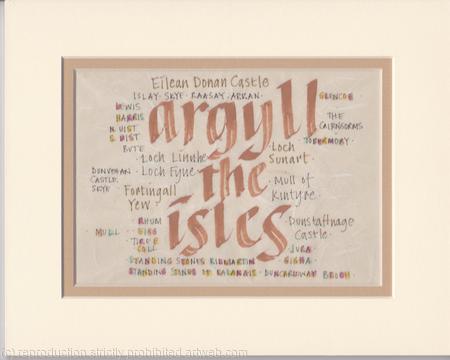 Argyll Calligraphy Print