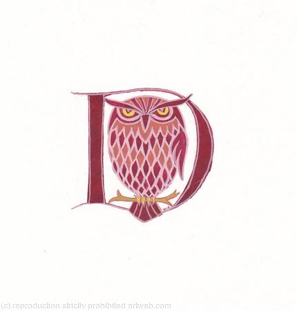 Owl letter D