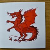 Red Dragon greeting card