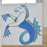 Seahorse greetings card