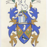 Library Painting of the Arms of Richard Graham Bernard Teall of Teallach