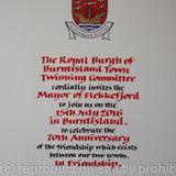 70th Anniversary Scroll Burntisland Town