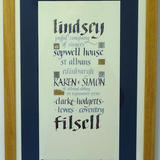 Silver Wedding Anniversary Calligraphy