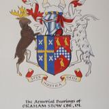 Arms of Mr Graham Stow impaled with those of the Worshipful Company of Curriers.