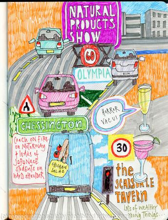 Driving to Olympia, London