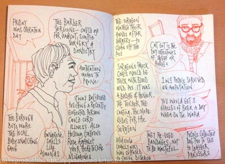 Drawing at the Old Operating Theatre Museum