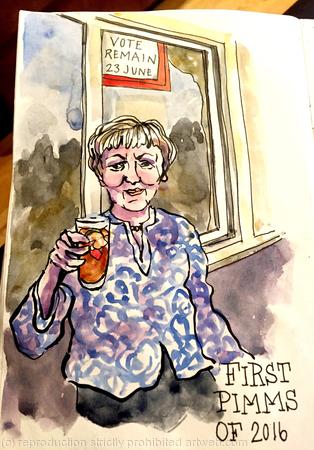 First Pimms of the Summer