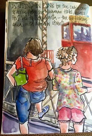 Waiting for the cable car, Barcelona