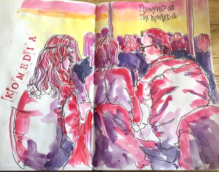 Drawing flamenco night at Brighton Festival 2018