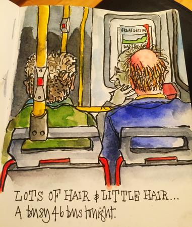 Lots of hair and little hair