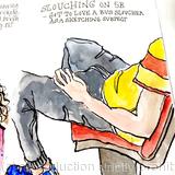 Slouching on the bus