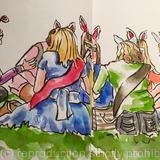 Hen party in Pavilion Gardens, Brighton