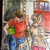 Waiting for the cable car, Barcelona