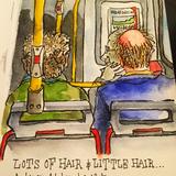 Lots of hair and little hair