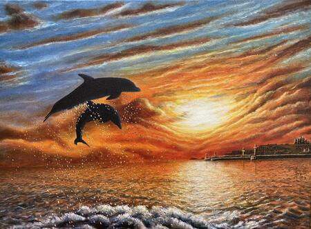 Sunrise Dolphins - Whitby