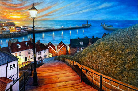 Whitby Church Steps view 2