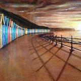 Sunset Whitby Beach Huts 2