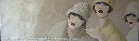 1920s 3 women in white