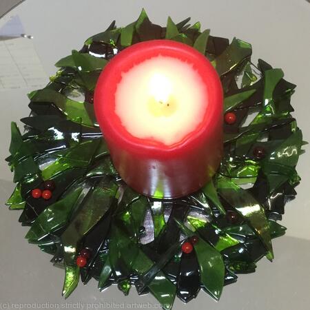 Christmas Holly Table Centrepiece 2