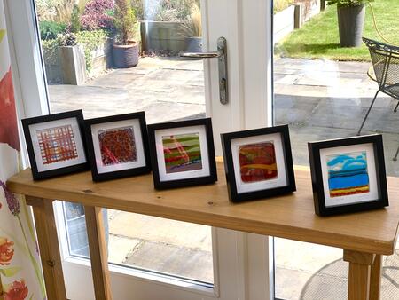 Small Glass Tiles in Box Frames