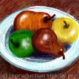 Wooden Fruit on Plate