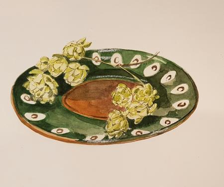 Hops on a Russian plate