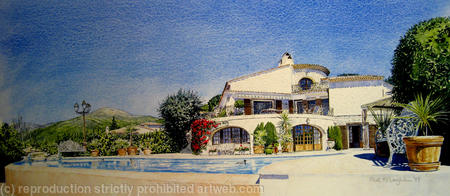 Pool view of Villa, Cote d'Azur