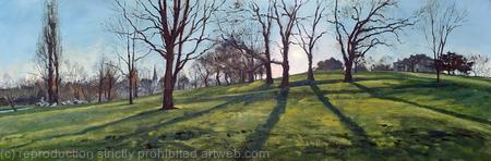 Evening shadows, Brockwell Park