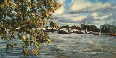 Autumn morning. Lambeth Bridge from Millbank