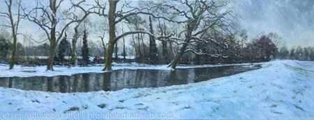 February snowfall. Belair Park. West Dulwich.